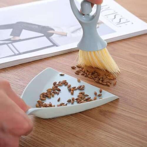 Mini Cleaning Brush Small Broom Dustpans Set Desktop Sweeper Garbage Cleaning Shovel Table Household Cleaning Tools