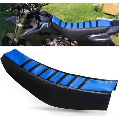 Motorcycle Striped Soft-Grip Gripper Soft Seat Cover For YAMAHA YZ125 WR250F YZ250F WR400F YZ400F WR426F YZ426F YZ450F Dirt Bike