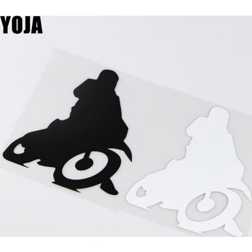 YOJA 14.4X18.1CM Biker On Board Car Sticker Funny Warning Motorcycle Decals ZT4-0198