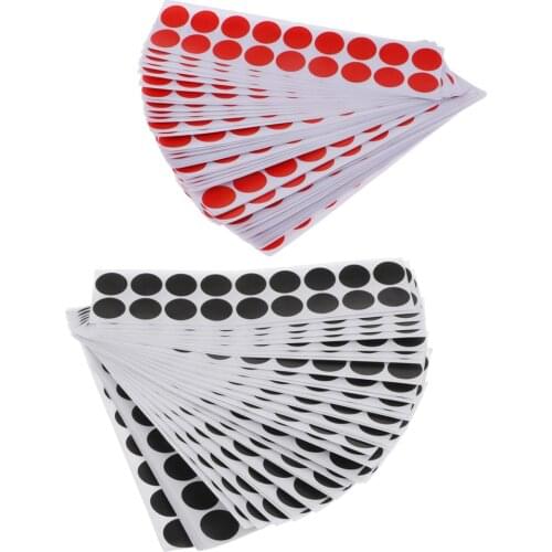 900 Pcs Shooting Paper Target Self Adhesive Paster Shooting Stickers For Outdoor Indoor Hunting Training Pratice Black/Red 0.8