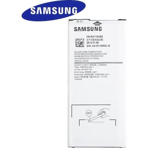 Samsung Original Replacement Battery EB-BA710ABE For Samsung GALAXY A7 2016 A7100 A7109 A710 A710F Genuine Phone Battery 3300mAh