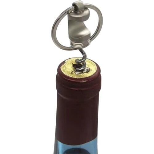 Openers 3 In 1 Bottle Opener Keychain Outdoor Portable Mini Wine Beer Can Opener Kitchen Tools Multifunctional Zinc Alloy