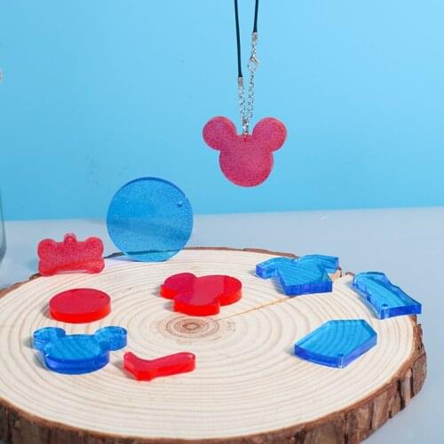 Diy Crystal Epoxy Silicone Mould Pendant Making Mirror Socks Bone Resin Mould with Hole Creative Handmade Small Jewelry Gift