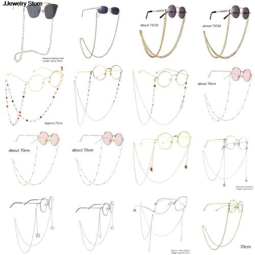 1pc Eyeglass Strap Fashion Sunglasses Spectacles Holder Neck Cord Glasses Slip Metal Chain Reading Glasses Hanging Chain