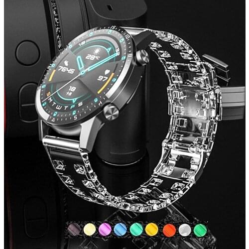 22MM 20MM For Samsung Galaxy Sports Wrist Watch Strap Transparant Silicone Replace Watchband For Huawei Watch Gt 2 Bracelets