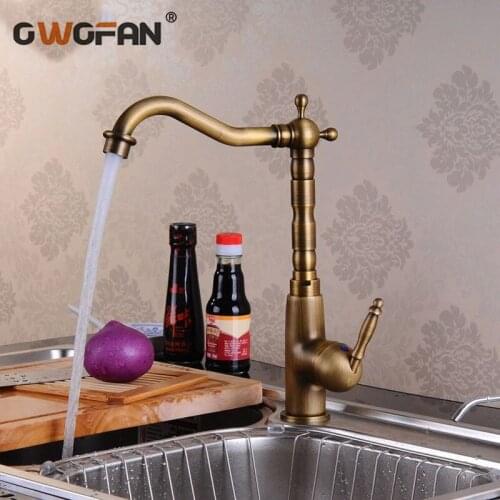 Kitchen Faucets Antique Bronze Tap High Arch Touch on Taps For Kitchen Deck Mounted Single Lever Vessel Water Crane HJ-6720F