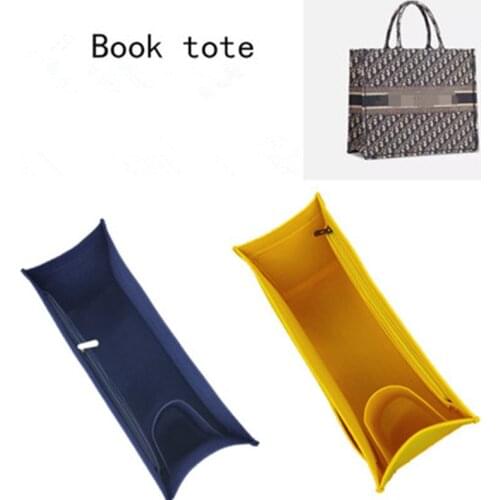 For Book tote Felt Cloth Insert Speedy Bag Organizer Makeup Handbag Organizer Travel Inner Purse Baby Cosmetic Mommy Bag 2021