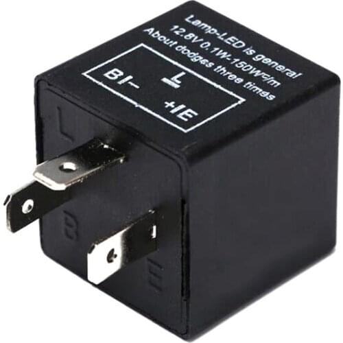 LED Flasher 12V Adjustable Frequency LED CF14 3 Pin Adjust 12V LED Flasher Relay Car Turn Signal Indicator Blinker Light