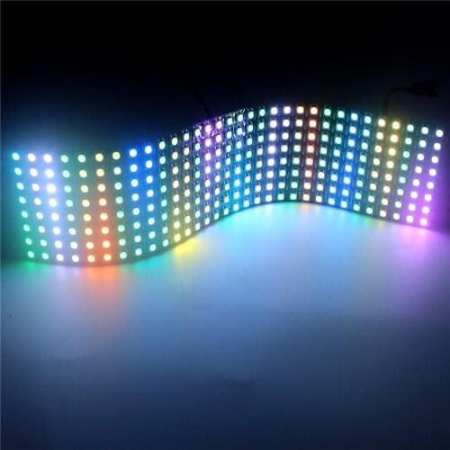 Matrix 8x8 16x16 8x32 GyveLamp WS2812B LED Module Individually Addressable Digital Flexible LED Pixels Panel Screen WS2812B 5V
