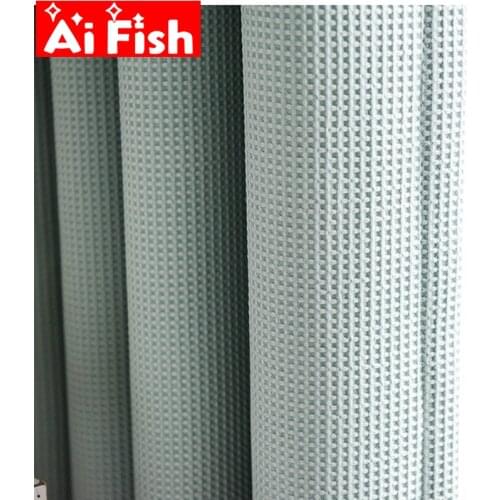 Waffle Soft Soundproof and Noise Reduction Opaque Curtains Thickened Fabric 90% Blackout Insulation Curtains for the room #5