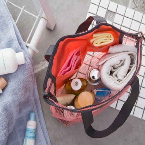 Large Capacity Beach Bag Handbag Dry Wet Separation Swimming Mesh Large Beach Bag for Toiletry Makeup Bags Sports Fitness Bags