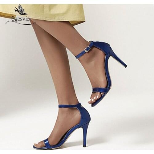 Sgesvier 2020 New arrival party wedding shoes sexy stiletto high heels women sandals summer elegant ladies shoes red beige