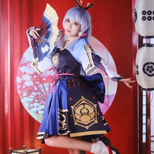 Genshin Impact Kamisato Ayaka Cosplay Costume Game Suit Fancy Party Dresses for Adult Women Halloween Party Outfit Custom Made