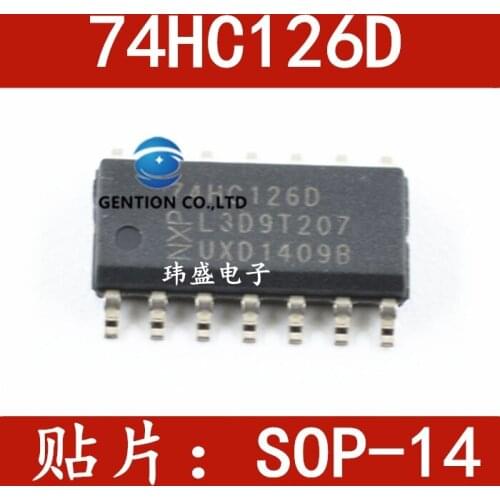 10PCS 74HC126 74HC126D SN74HC126DR SOP14 logic chip in stock 100% new and original