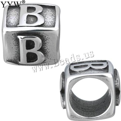 10pcs/Lot Stainless Steel Large Hole Beads 8mm Diy Handicraft Accessories Findings Loose Spacer Beads For Jewelry Making