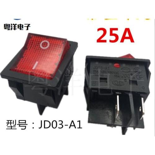 10pcs original wholesale JD03-A1 25A 125/250VAC Rocker switch buttons 4Pin KCD4