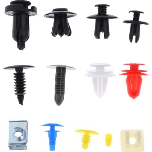 100 Pieces Car Rivet Bumper Fender Retainer Trim Fastener Push Clips Pins 12 Type