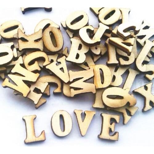 100pcs/lot DIY Handmade Numbers And Letters Alphabet Wood Chips Wood Beads Environmental Friendly Wood Block Teaching Materials