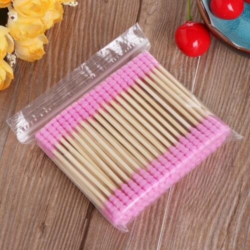 100Pcs Cosmetic Makeup Cotton Swab Stick Double Head Ear Buds Cleaning Tools New