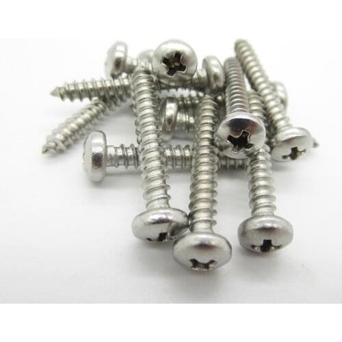 1000 Pcs M1 M1.2 M1.7 M2 M2.3 M2.6 M3 M3.5 Philips Round Head 304 Stainless steel Self Tapping Screws Small Computer Screw