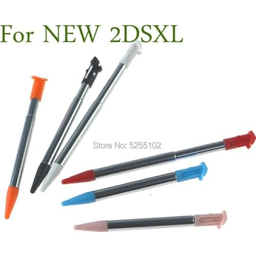 6PCS For Nintendo New 2DS LL XL Touch pen Metal Plastic Touch Screen Stylus Pen Metal Telescopic Stylus Touch Screen Pen