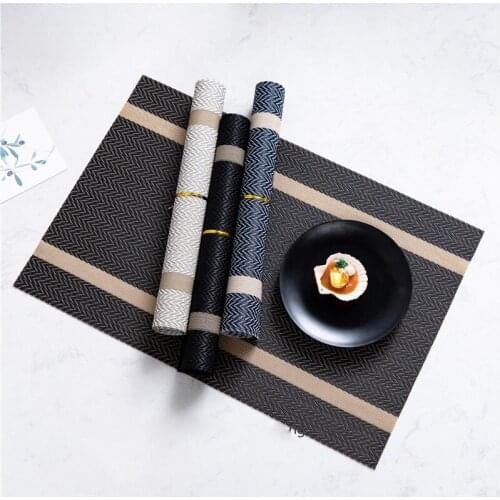 6Pcs/set Placemat For Dining Table Nordic Insulation PVC Placemats Kitchen Accessories Steak Western Food Table Mats Hotel Decor