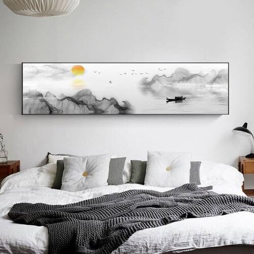Abstract Landscape Canvas Paintings Wall Chinese style Art Prints Poster Living Room Decor Decorative Paintings Home Decor