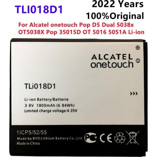 3.8V 1800mAh TLi018D1 For Alcatel OneTouch pop 3(5) 5051A 5015D Battery