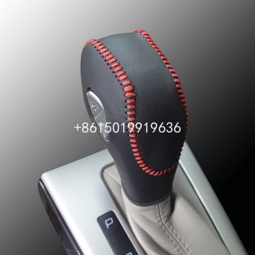 Automatic gear cover hand sewn leather sleeve for Ford 2012 focus fiesta escape