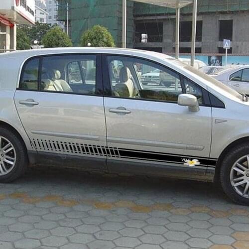 2 Pcs Car Sticker For Renault Velsatis DIY Accessories Car Racing Sports Long Stripe Sticker Auto Body Decals