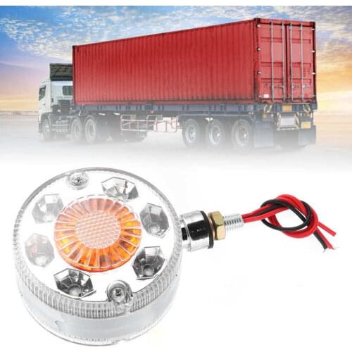 Car Side Marker Light Red Amber 24LED 24V Signal Indicator Lamp for Truck Trailer Lorry