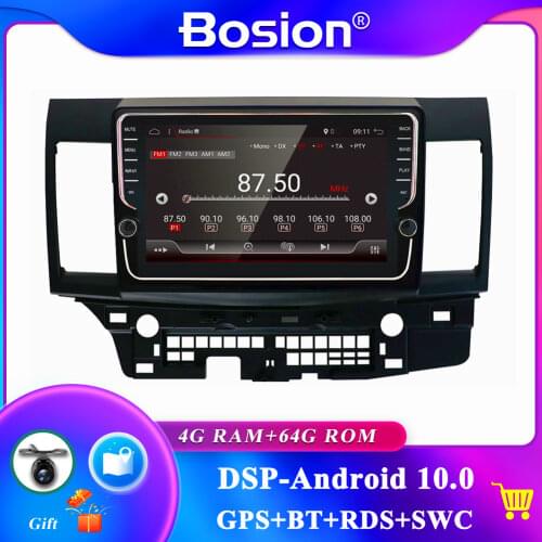 4G+64G PX6 Car Multimedia player For Mitsubishi Lancer 2006-2016 Autoradio GPS DAB BT Wifi RDS SWC Android 10.0 1 Din Car Radio