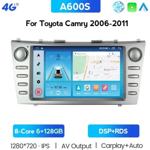 AI Voice Control CarPlay Car Radio Multimedia Player For Toyota Camry 40 50 2006-2011 DSP 4G Andorid Auto GPS no 2 din Russian