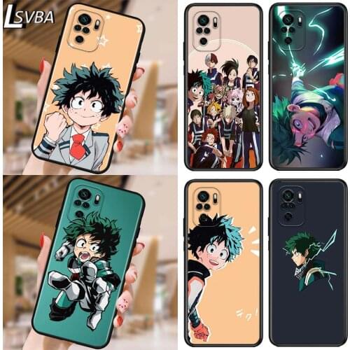 My Hero Academia for Xiaomi Redmi Note 10 10S 9 9T 9S 9Pro Max 8T 8Pro 8 7 6 5 Pro 5A 4X 4 Soft Black Phone Case