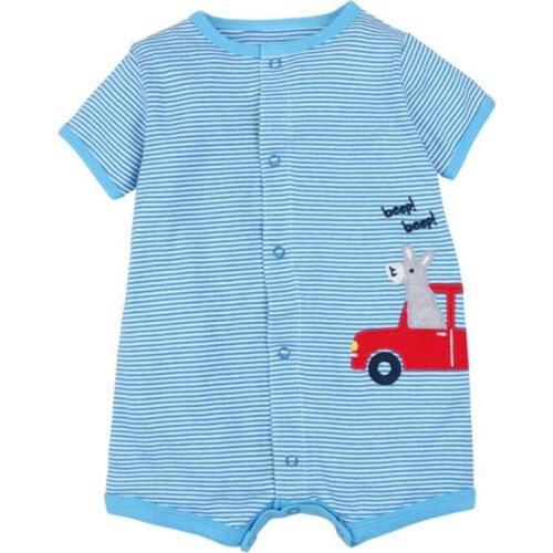 Baby Rompers Summer Style 100% Cotton Baby Boy Girl Clothing Newborn Infant Character Short Sleeve Clothes 3-6-9-12-18 Months