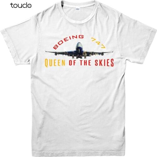 Boeing 747 T-Shirt, Queen Of Skies Passengers Vintage Gift Top