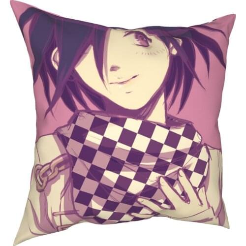 Kokichi Ouma Danganronpa V3 Pillowcase Printing Polyester Cushion Cover Decorations Throw Pillow Case Cover Chair Zipper 45X45cm