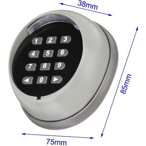 Metal Wireless Keypad Gate Opener Keypad Rolling Code 433mhz Keypad with Channel Receiver for Garage Door