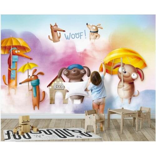 Custom mural 3d wall mural on the wall Cartoon animal kids room home decor photo wallpaper in the living room walls in rolls