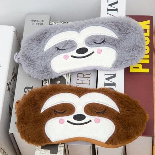 Relax Mask 3D Cartoon Eyeshade Kawaii Sloth Soft Toy Eye Mask Sleeping Mask Plush Eye Shade Cover For Travel Toy Party Gifts