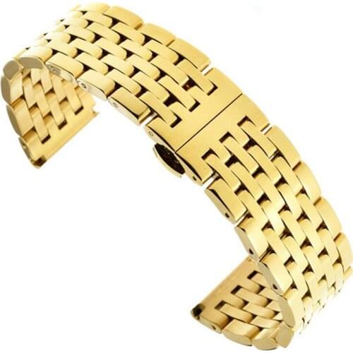 Stainless Steel Watch Bands 20mm 22mm Metal Business Replacement Bracelet Strap For Samsung Galaxy Watch Gear S3 46mm 42m