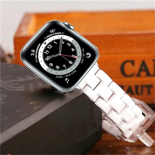 For apple watch se ceramic band series 6 5 4 40mm 44mm women 14mm Width luxury bracelet for iwatch 3 strap 38mm 42mm Girl bands