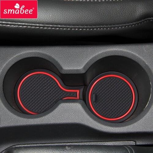 Gate slot mats For 2017- 2019 Hyundai Solaris 2 Interior Door Pad/Cup Dust mats Water Coaster Non-slip red/blue/white 15pcs