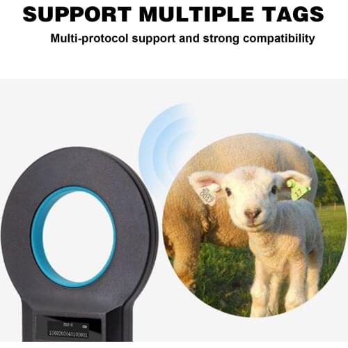 EMID ISO Chip Animal Tag Microchip Reader Portable OLED Pet Dog Cat Scanner For Tag Dropshipping