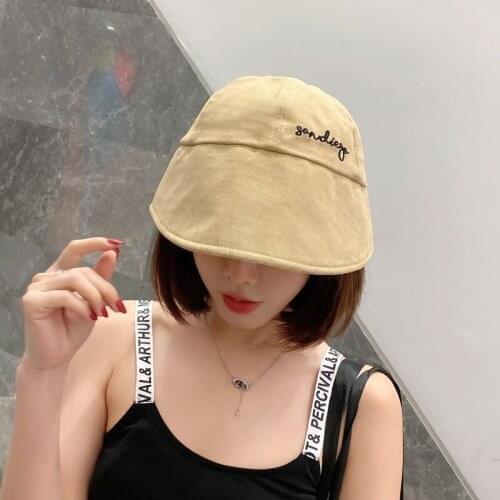 2020 Hat for Women Summer Autumn Plain Female Panama Outdoor Hiking Beach Fishing Cap Sunscreen Woman Sunhat Bob