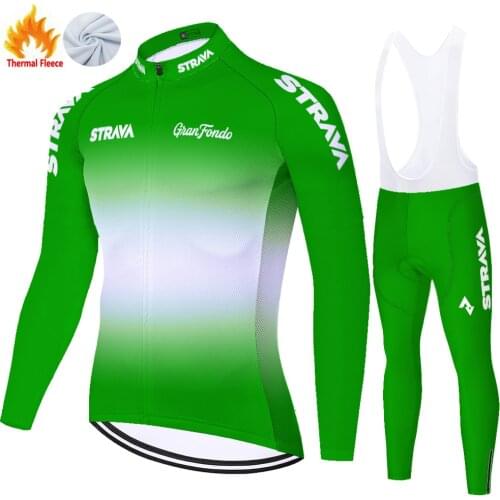 Strava Winter Thermal Fleece Wielren Велоспорт Para Cycling Jersey Roupa Masculino Fietskleding Heren Ropa Ciclismo Hombre