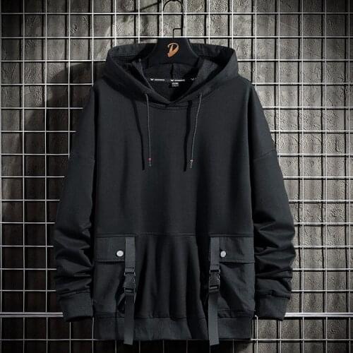 Men 's Hoodies 2021 Spring Brand Solid Plain Sweatshirt Korean Style Streetwear Harajuku Black Hip Hop Oversized Men Sweatshirt