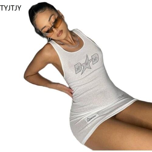 TYJTJY Party Club Sexy Bodycon Dresses For Womens Summer Beach Leisure Vacation Sling Solid Skinny Minidress Sleeveless Female