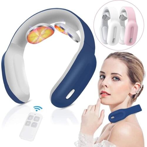 Smart Electric Neck And Shoulder Massager Pain Relief Tool Health Care Relaxation Cervical Vertebra Physiotherapy Heat Massage