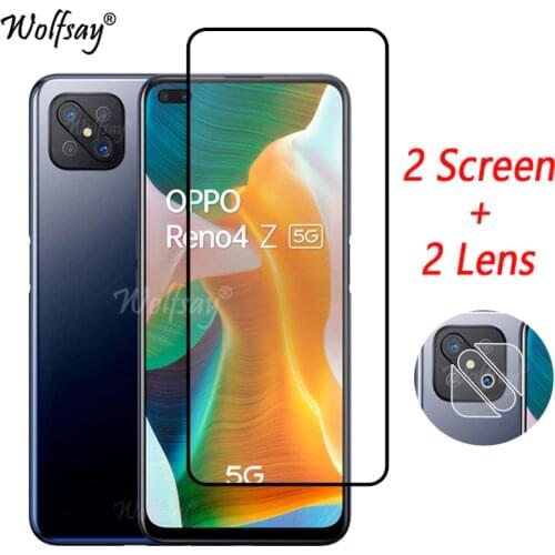 Full Cover Tempered Glass For Oppo Reno4 Z 5G Screen Protector For Oppo Reno 4 Z 5G Camera Glass For Oppo Reno 4 Z 5G Glass 6.57